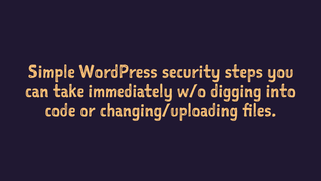 WordPress security